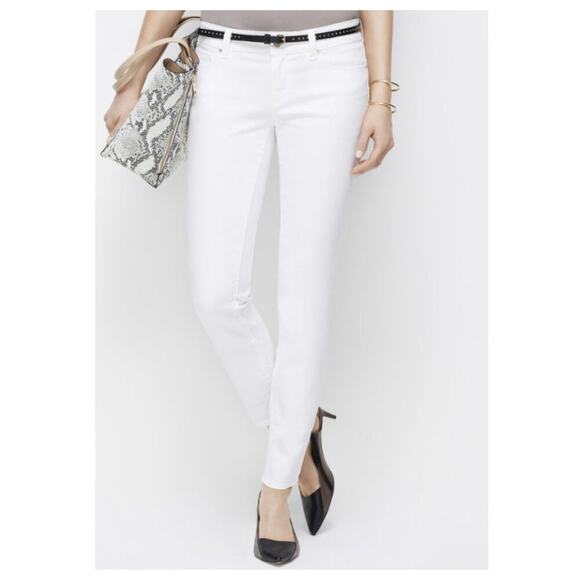 Ann Taylor Women's Modern Fit Skinny Jeans White Size 8 Tall - Picture 1 of 12